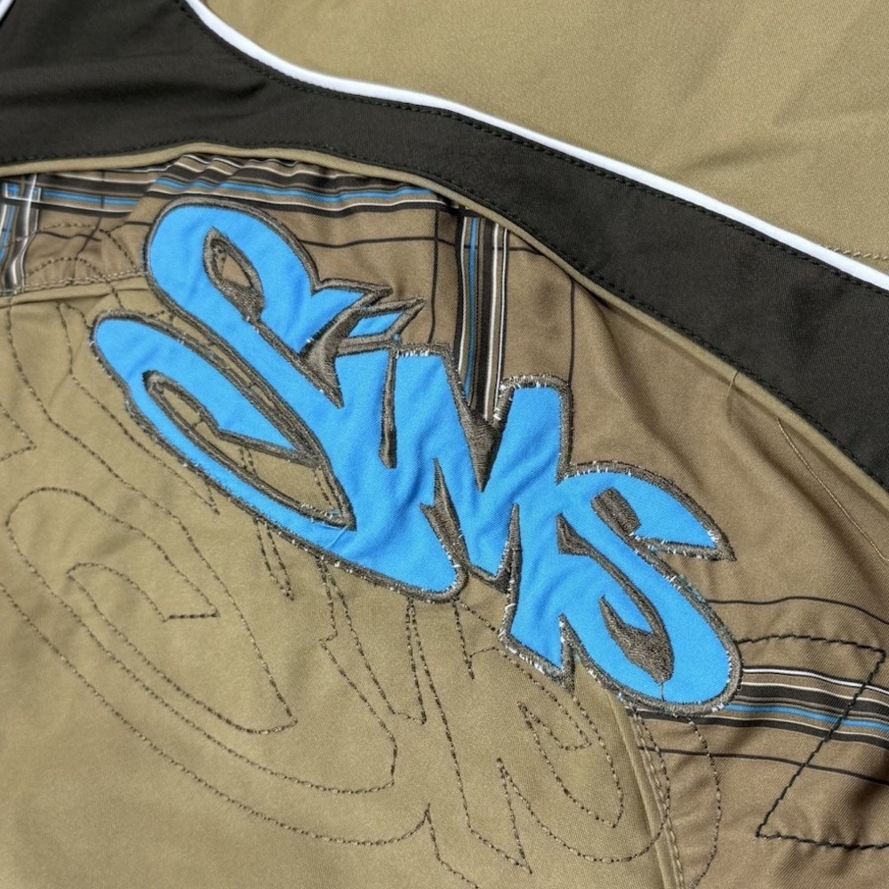 Simms Board‎ Shorts Mens 36 Brown  Swim Pocket Fishing Hiking Outdoors Embroided